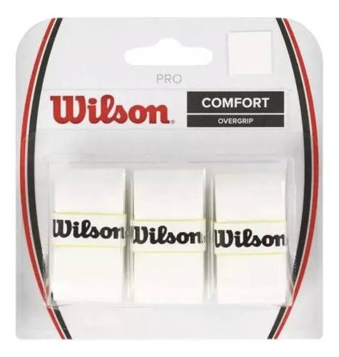 Overgrip Wilson Pro Comfort Grip Para Tenis Padel Squash Blanco