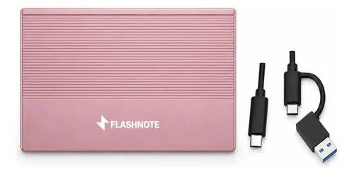 Disco Duro Externo 500gb Flashnote Usb 3.1 Tipo C Aluminio Hdd Premium Rosado Rosa
