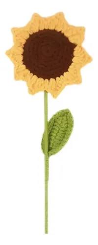 Girasol Tejido A Mano Flores Eternas A Crochet Para Regalo Girasol