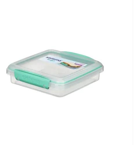 Tupper Taper Hermetico Porta Sandwich Queso Jamon Colacion 450ml