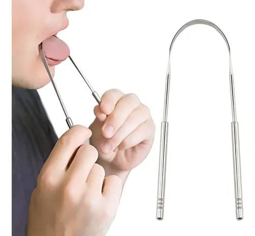 Raspador Limpiador Lengua Limpieza Lingual Facil Acero Inox