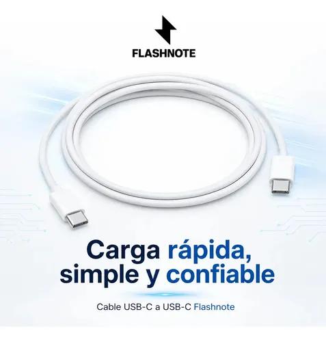Cable Usb C A Usb C Flashnote 1m Carga Rápida 60w Para iPhone Samsung Xiaomi Blanco - imagen 5