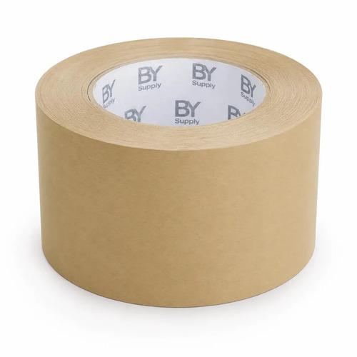 Cinta De Embalaje Kraft Bysupply, 70 Mm X 100 M  Ecológica Y Profesional Para Cajas Grandes