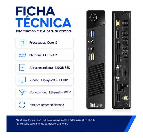 Mini PC Lenovo Thinkcentre I5 8GB RAM 120GB SSD HDMI WiFi - imagen 2