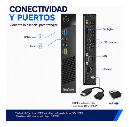 Mini PC Lenovo Thinkcentre I5 8GB RAM 120GB SSD HDMI WiFi - imagen 6