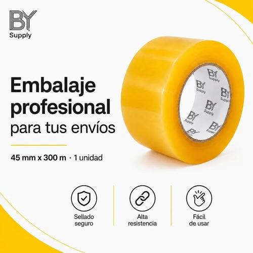 Cinta De Embalaje Bysupply Transparente De Polipropileno Para Cajas, 4.5 Cm X 300 M - imagen 2