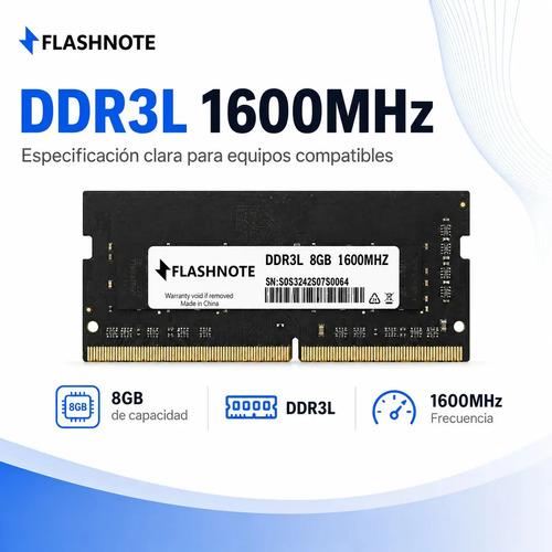 Memoria Ram 8gb Ddr3l 1600mhz Sodimm 1.35v Para Notebook Flashnote - imagen 4