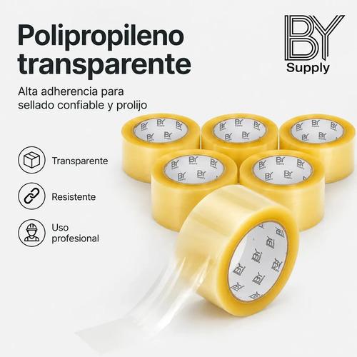 Cinta Embalaje Bysupply 45mm X 100m Pack 6 Unidades Adhesiva Transparente Polipropileno Cajas Carton Envios Ecommerce Mercado Libre Bodega P - imagen 7