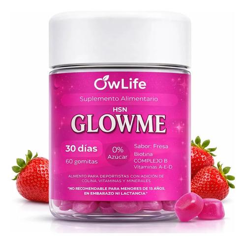 Gomitas De Biotina Owlife Para Pelo, Piel Y Uñas Con Multivitaminas, Sabor Frutilla