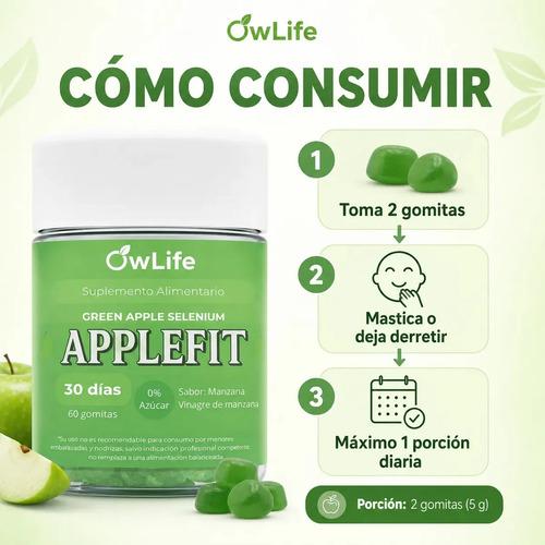 Gomitas De Vinagre De Manzana Owlife Con Magnesio, Selenio Y Zinc Sin Azúcar Para Detox Y Digestión - imagen 5