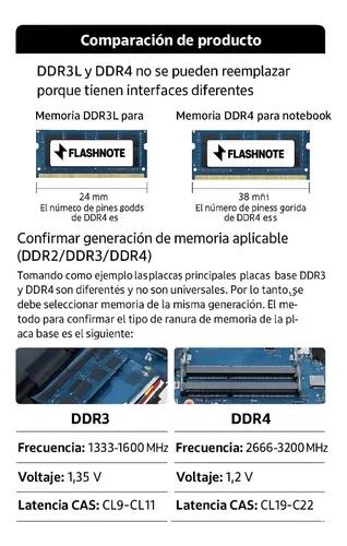 Memoria Ram Flashnote 4gb Ddr3 1600 Mhz Sodimm 1.5v Para Notebook - imagen 2