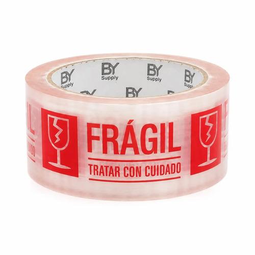 Cinta De Embalaje Bysupply Frágil, 45 Mm X 100 M  Para Delicados Y Mudanzas