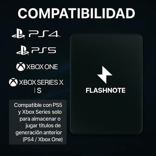 Disco Duro Externo 1tb Flashnote Usb 3.0 Compatible Pc Mac Ps4 Xbox Consolas - imagen 5