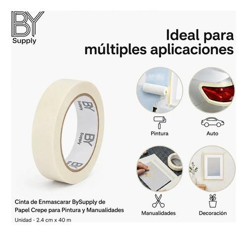 Cinta De Enmascarar Bysupply De Papel Crepe Para Pintura Y Manualidades - imagen 5