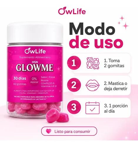 Gomitas De Biotina Owlife Para Pelo, Piel Y Uñas Con Multivitaminas, Sabor Frutilla - imagen 3
