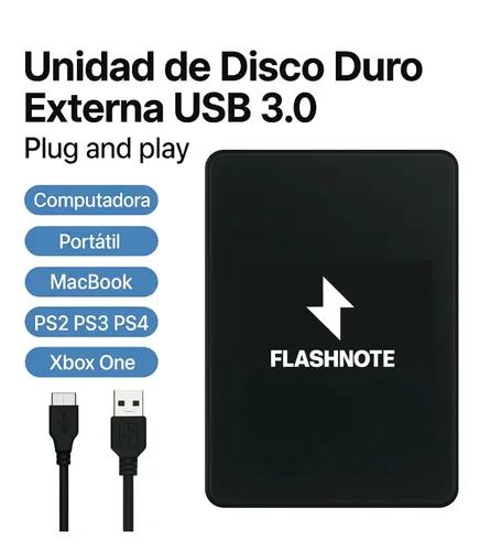 Disco Duro Externo Flashnote 1tb Usb 3.0 Hdd Compatible Con Pc Notebook Mac Macbook Ps2 Ps3 Ps4 Xbox One Smart Tv Nintendo Consolas Color Negro 1tb Negro - imagen 2