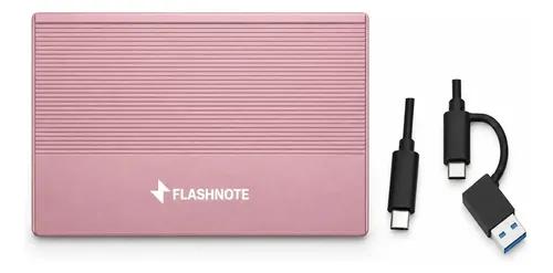 Disco Duro Externo 500GB Flashnote USB 3.1 Tipo C Aluminio HDD Premium Rosado Rosa