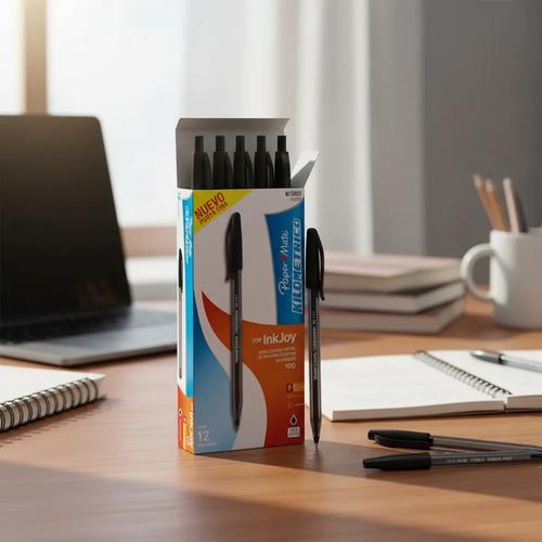 Lapiz Pasta Bolígrafo Papermate Punta Fina Suave Oficina X12 - imagen 3