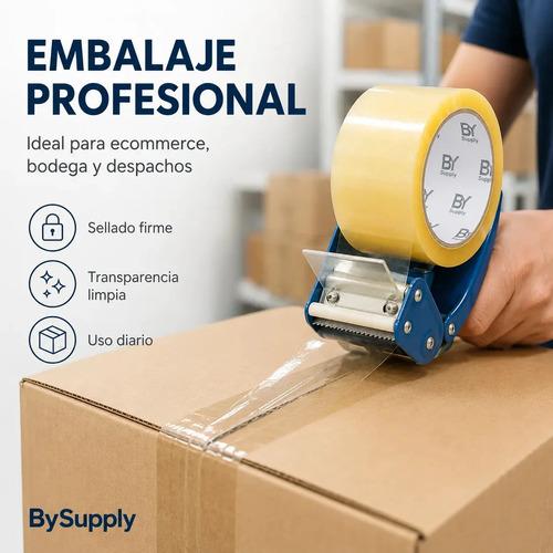 Cinta De Embalaje Bysupply Transparente De Polipropileno, 4.5 Cm X 100 M - imagen 6