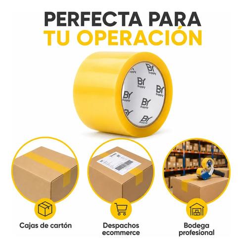 Cinta Adhesiva Transparente Bysupply Para Embalaje, Pack De 12 Unidades De 4.5 Cm X 100 M - imagen 6