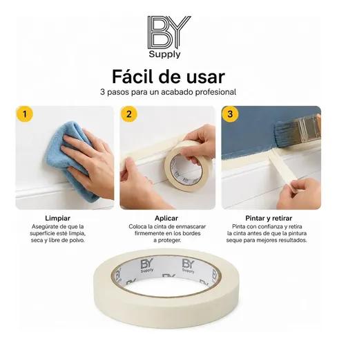 Cinta De Enmascarar Bysupply De Papel Crepe Para Pintura Y Manualidades - imagen 7