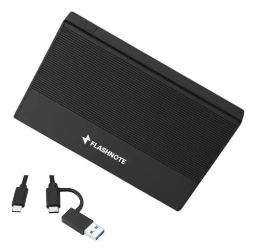 Disco Duro Externo 500gb Flashnote Usb 3.1 Tipo C Aluminio Hdd Premium Negro