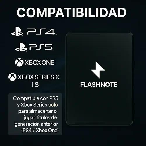 Disco Duro Externo Flashnote 500gb Usb 3.0 Hdd Compatible Con Pc Notebook Mac Macbook Ps2 Ps3 Ps4 Xbox One Smart Tv Nintendo Consolas Color Negro 500gb Negro - imagen 5