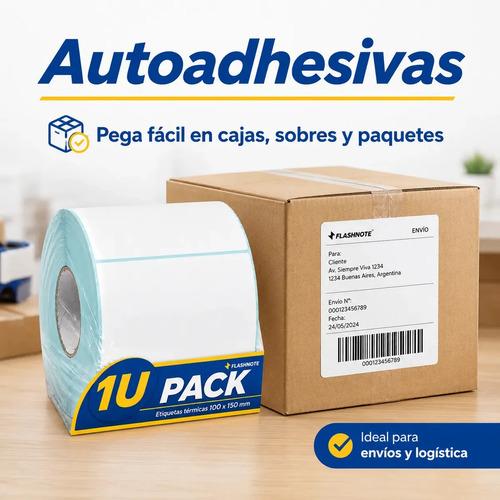 Etiquetas Térmicas Autoadhesivas Rollo 100x150mm Flashnote 500 Etiquetas Por Rollo Superficie Impermeable Para Envios Resistente Al Agua Com - imagen 8