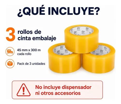 Cinta Adhesiva De Embalaje Bysupply Transparente De Polipropileno, Pack Con 3 Unidades De 4.5 Cm X 300 M - imagen 4