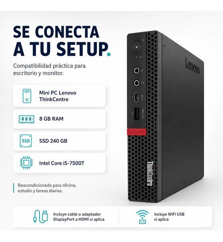 Mini PC Lenovo Thinkcentre I5 8GB RAM 240GB SSD HDMI WiFi - imagen 4