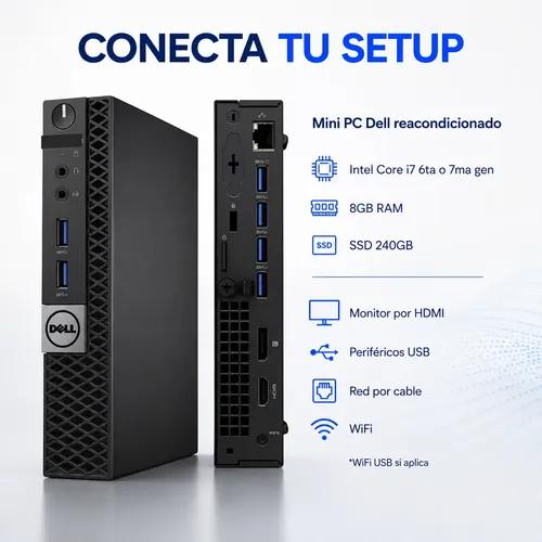 Mini Nuc Mini PC Dell Intel I7 8GB RAM 240GB SSD WiFi HDMI - imagen 2