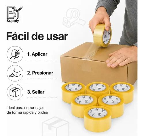 Cinta Embalaje Bysupply 45mm X 100m Pack 6 Unidades Adhesiva Transparente Polipropileno Cajas Carton Envios Ecommerce Mercado Libre Bodega P - imagen 8