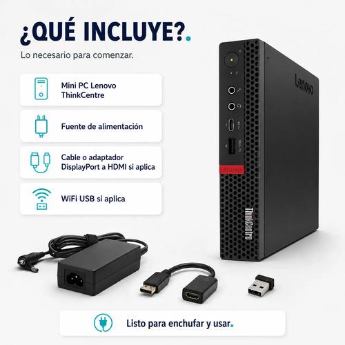 Mini PC Lenovo Thinkcentre I5 8GB RAM 240GB SSD HDMI WiFi - imagen 3