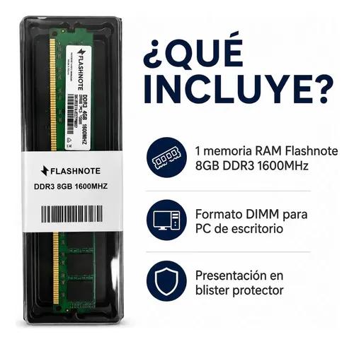 Memoria Ram Flashnote 8gb Ddr3 1600mhz Dimm Para Pc De Escritorio - imagen 4
