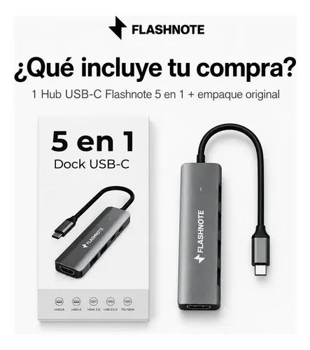 Hub Adaptador Flashnote Usb Tipo C Usb-c 5 En 1 Multipuerto Hdmi 4k 60hz Usb 3.0 Usb-c Pd 100w Carga Rapida Aluminio Mac Macbook Windows Not - imagen 2