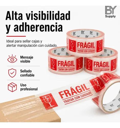 Cinta De Embalaje Bysupply Frágil, 4.5 Cm X 100 M, Pack De 3 Unidades Para Delicados - imagen 6