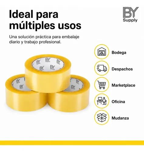 Cinta De Embalaje Bysupply Transparente, Pack De 3, Para Cajas Y De Ecommerce - imagen 6
