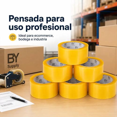 Cinta De Embalaje Bysupply Transparente, Pack De 6 Rollos De Polipropileno De 4.5 Cm X 300 M - imagen 5