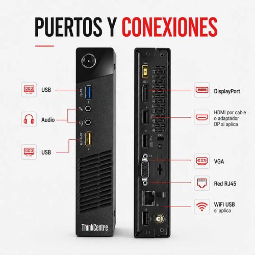Mini PC Lenovo Thinkcentre I5 16GB RAM 512GB SSD HDMI WiFi - imagen 6