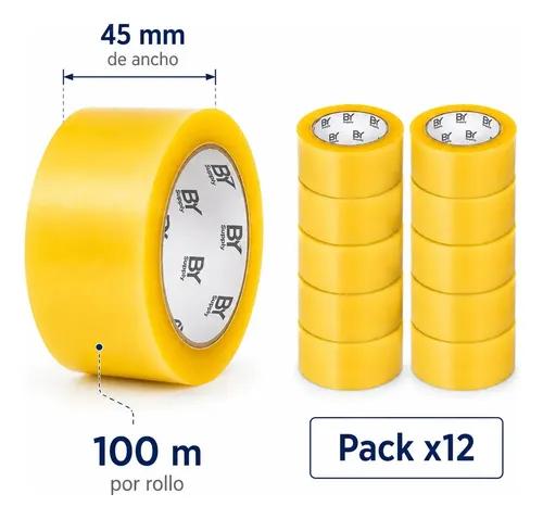 Cinta Adhesiva Transparente Bysupply Para Embalaje, Pack De 12 Unidades De 4.5 Cm X 100 M - imagen 2