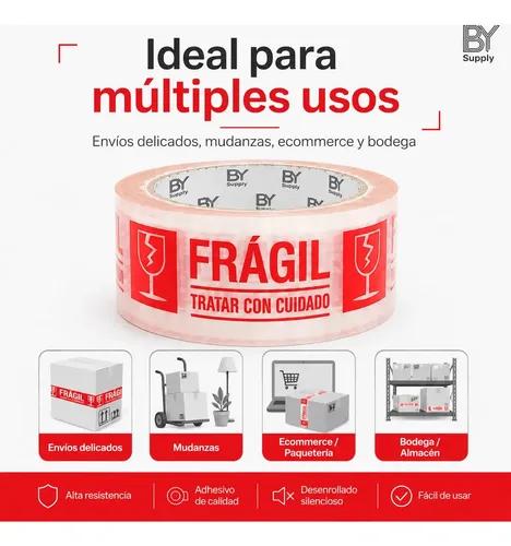 Cinta De Embalaje Bysupply Frágil, 45 Mm X 100 M  Para Delicados Y Mudanzas - imagen 3