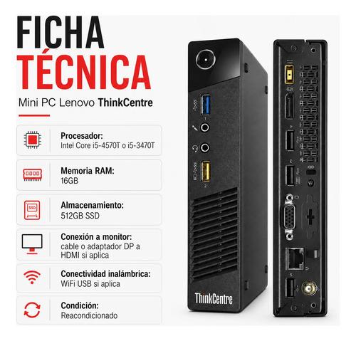 Mini PC Lenovo Thinkcentre I5 16GB RAM 512GB SSD HDMI WiFi - imagen 2