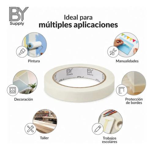Cinta De Enmascarar Bysupply De Papel Crepe Para Pintura Y Manualidades - imagen 8