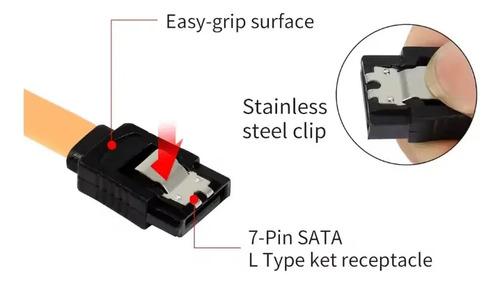 Pack X6 Cable De Datos Sata 3.0 6gbps 40cm Hdd Ssd Hembra Hm Amarillo - imagen 3