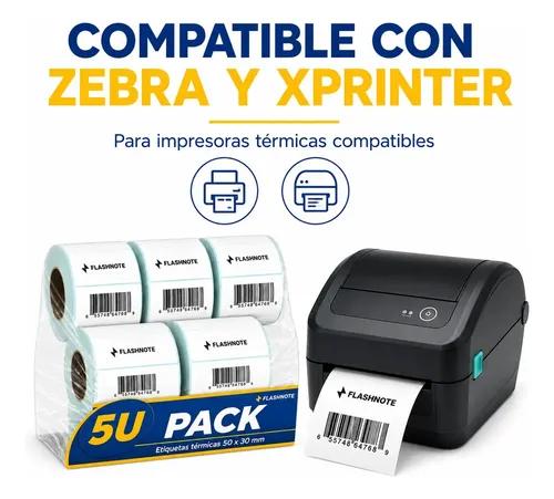 Etiquetas Térmicas Autoadhesivas Rollo 50x30mm Flashnote Pack X5 1000 Etiquetas Por Rollo Superficie Impermeable Para Envios Resistente Al A - imagen 5
