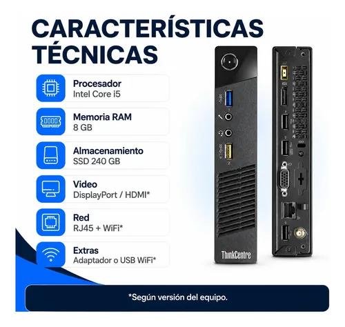 Mini PC Lenovo Thinkcentre I5 8GB RAM 240GB SSD HDMI WiFi - imagen 5