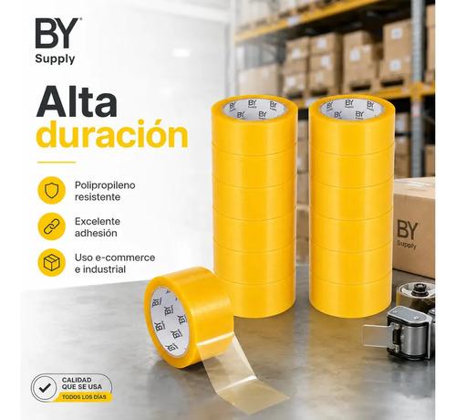 Cinta Embalaje Bysupply 45mm X 300m Pack 12 Unidades Adhesiva Transparente Polipropileno Alta Duracion Cajas Envios Ecommerce Industrial - imagen 7