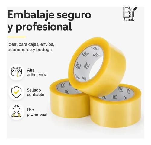 Cinta De Embalaje Bysupply Transparente, Pack De 3, Para Cajas Y De Ecommerce - imagen 4