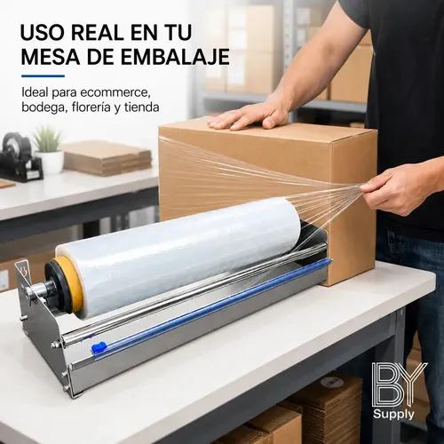 Dispensador Y Cortador De Film Stretch Bysupply Para Mesa, Con Base De Acero Y Cuchilla Deslizante - imagen 8