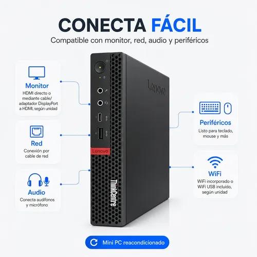 Mini PC Lenovo Thinkcentre I5 16GB RAM 240GB SSD HDMI WiFi - imagen 3